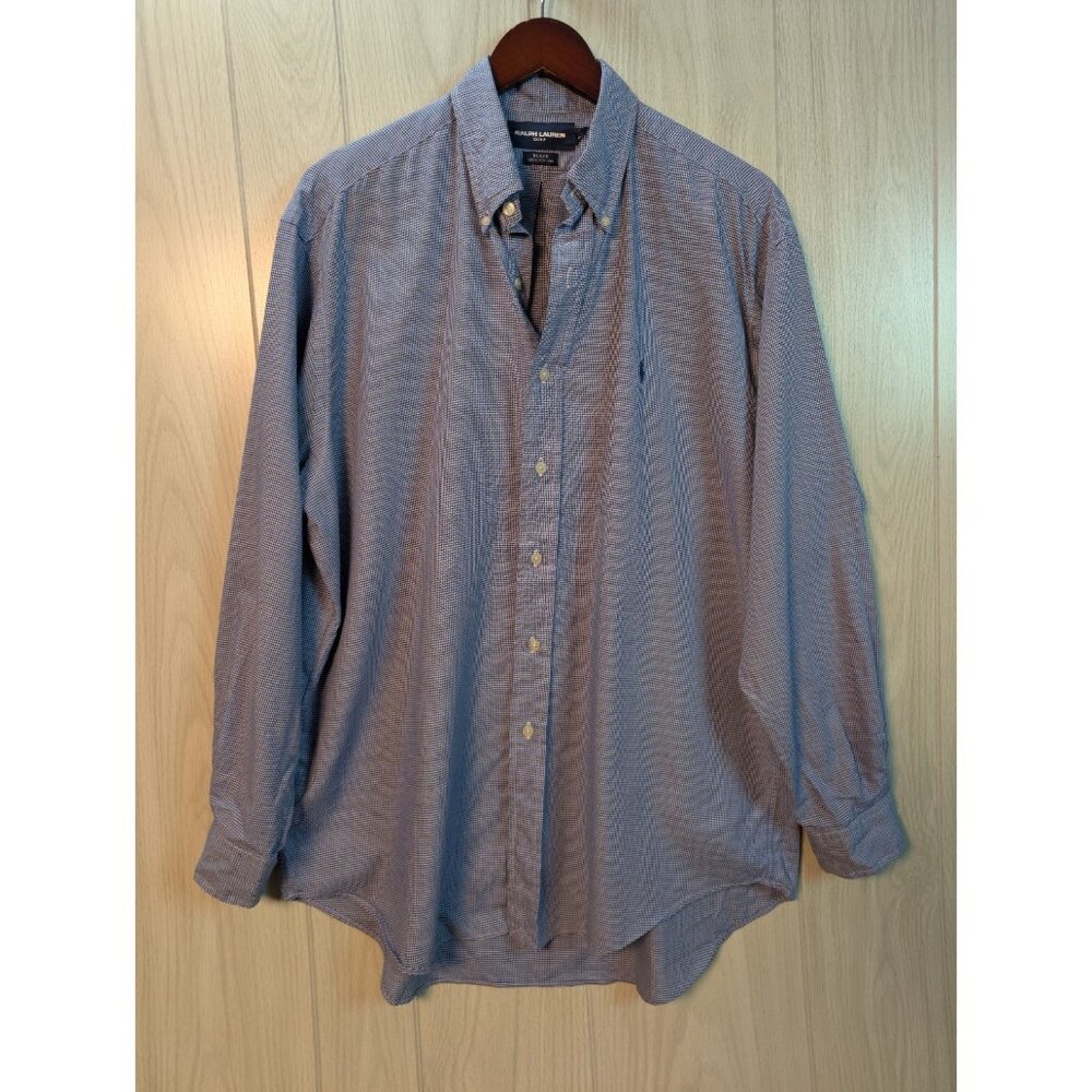 Ralph Lauren Men's Large Blake Cotton Multicolor Plaid Short Sleeve Button Shirt